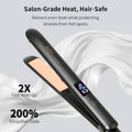 SVEY 2-in-1 Titanium Ceramic Flat Iron — Straightener & Curler for All Hair Types
