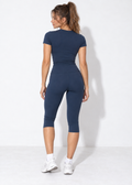 Tatum Capri Set in navy, back view on model
