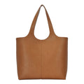 Madison West Elle Tote 2-in-1 Vegan Leather Tan Tote Bag
