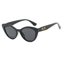 Women’s Black Cat-Eye Sunglasses – Retro Concave Frame in Multiple Colors - Gloss & Grit
