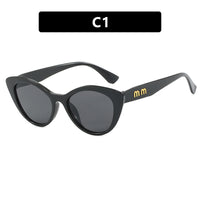 Women’s Black Cat-Eye Sunglasses – Retro Concave Frame in Multiple Colors - Gloss & Grit