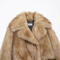 Faux Fur Collar Cropped Plush Jacket - Gloss & Grit