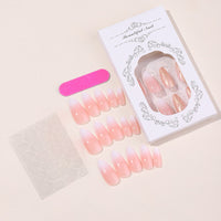 Women’s Glitter Gradient Almond Press-On Nails – 24pc False Nail Set with Glue - Gloss & Grit