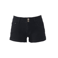 Women’s High Waist Black Skinny Denim Shorts Ultra-Short Slim Bodycon Hot - Gloss & Grit