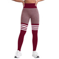 High-Waist Striped Scrunch Gym Leggings - Gloss & Grit