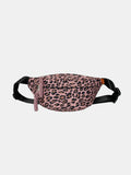Leopard Print Nylon Crossbody Bag with Adjustable Strap - Gloss & Grit
