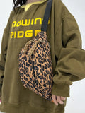 Leopard Print Nylon Crossbody Bag with Adjustable Strap - Gloss & Grit