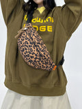 Leopard Print Nylon Crossbody Bag with Adjustable Strap - Gloss & Grit