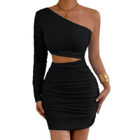 Women's Off-Shoulder Hollow Slim Fitted Bodycon Sexy Dress - Gloss & Grit