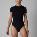Women’s Seamless High Waist Yoga Bodysuit – Short Sleeve Skims Dupe Jumpsuit - Gloss & Grit