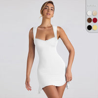 Women’s Square Neck Lace Mini Dress – Bodycon Fit, Date Night - Gloss & Grit