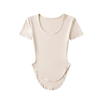 Women’s U‑Neck Short Sleeve Sports Yoga T‑Shirt Soft Activewear Top - Gloss & Grit