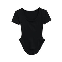 Women’s U‑Neck Short Sleeve Sports Yoga T‑Shirt Soft Activewear Top - Gloss & Grit