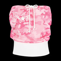 Women’s Y2K Camo Tube Top and Shorts Set – Retro 2 Piece Outfit - Gloss & Grit